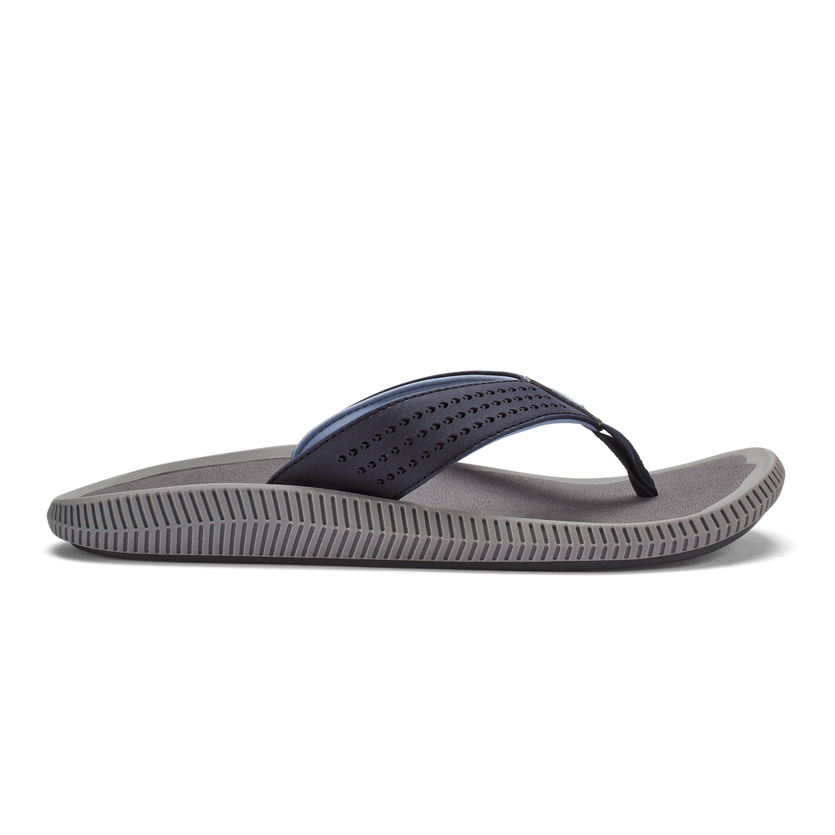 OluKai Men | Ulele Men's Beach Sandals - Blue Depth / Charcoal