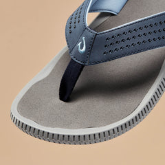 OluKai Men | Ulele Men's Beach Sandals - Blue Depth / Charcoal
