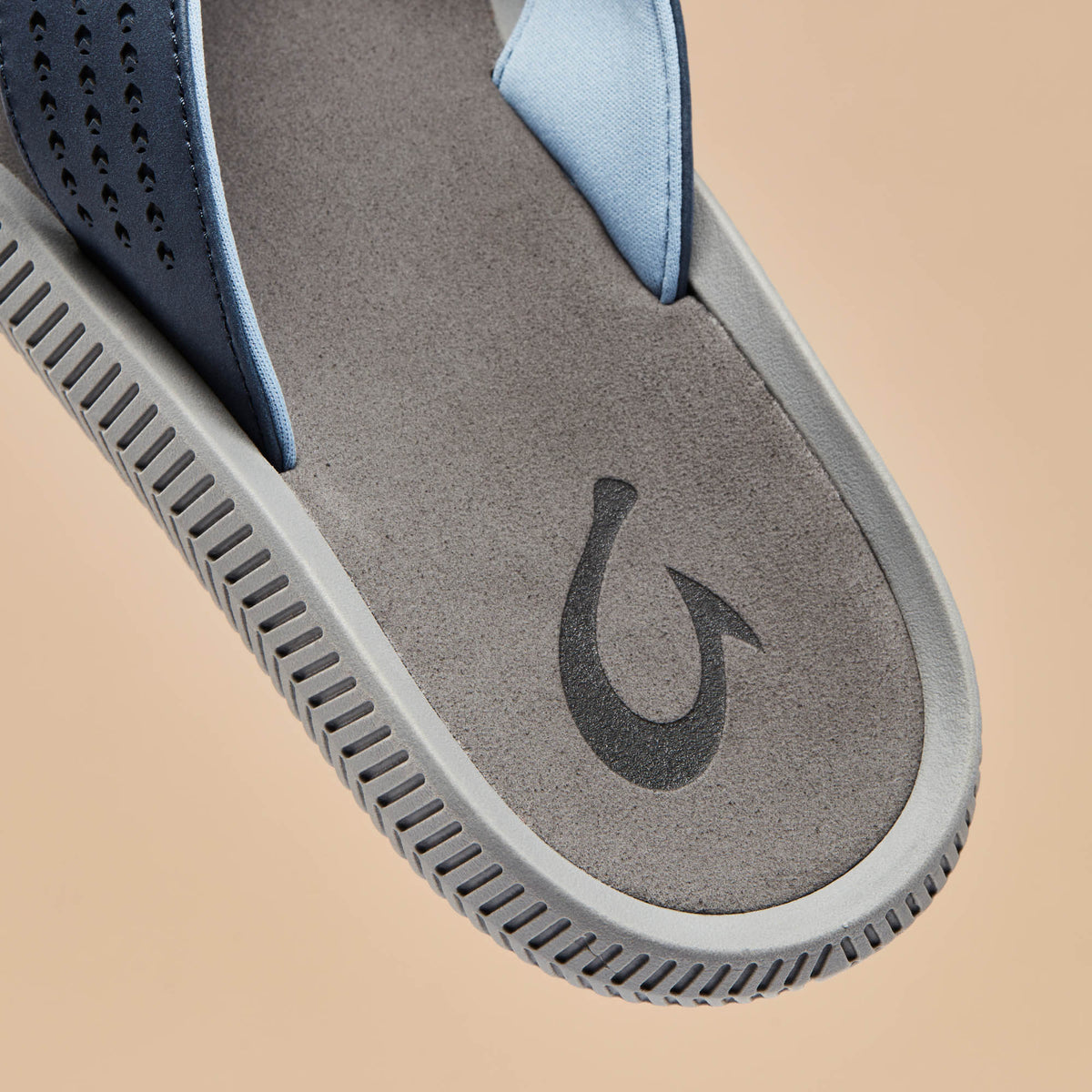 OluKai Men | Ulele Men's Beach Sandals - Blue Depth / Charcoal