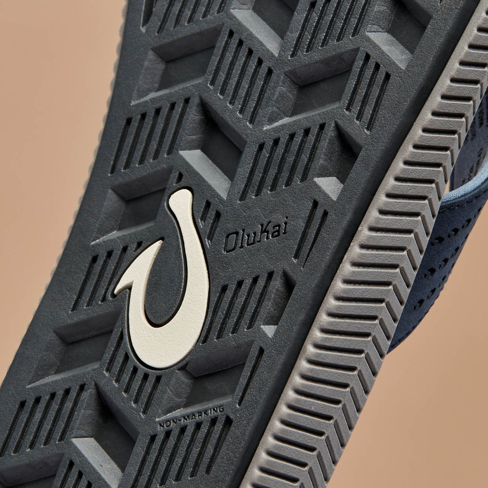 OluKai Men | Ulele Men's Beach Sandals - Blue Depth / Charcoal