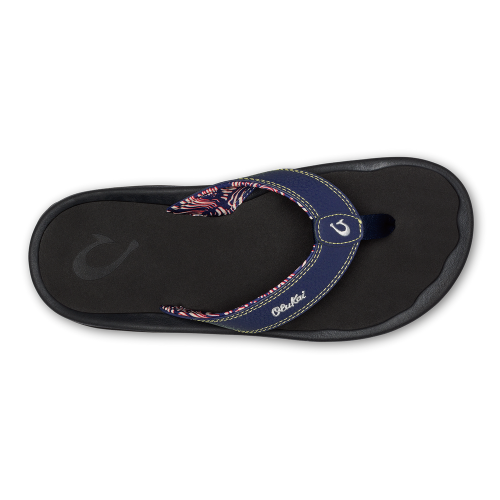 OluKai Men | ‘Ohana Men's Beach Sandals - Navy / Onyx