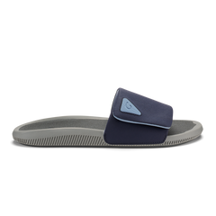 OluKai Men|New Arrivals | Ulele Slide - Blue Depth / Charcoal