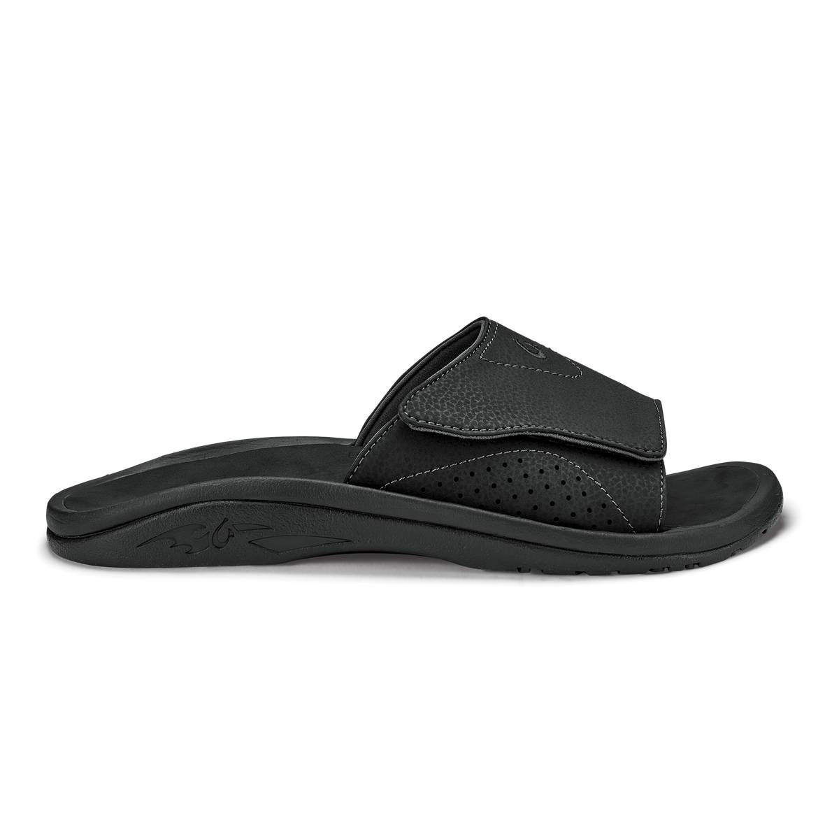 OluKai Men | Nalu Slide Men's Beach Slide Sandals - Black
