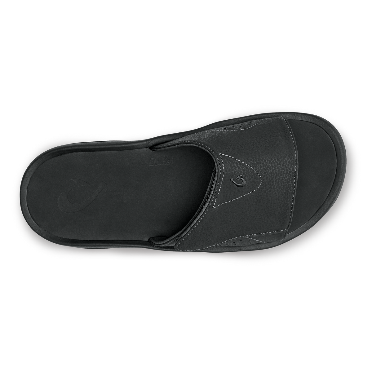 OluKai Men | Nalu Slide Men's Beach Slide Sandals - Black