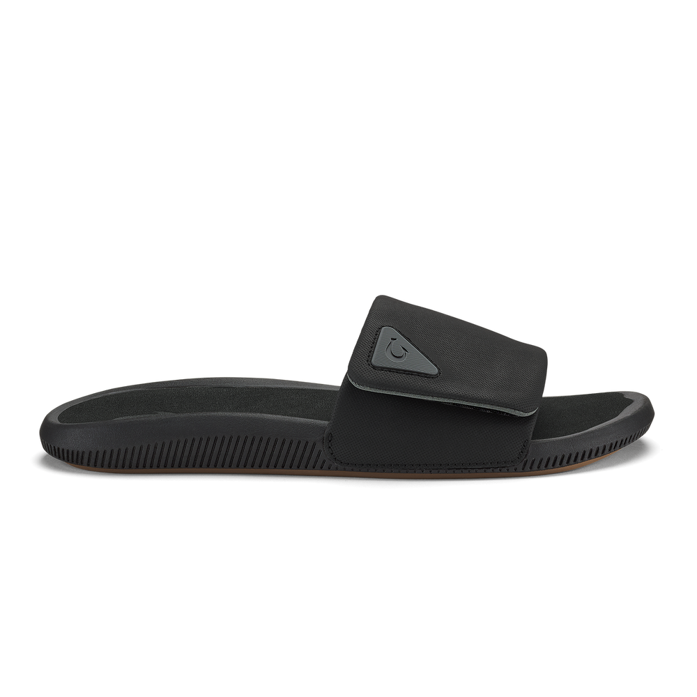 OluKai Men|New Arrivals | Ulele Slide - Lava Rock / Lava Rock