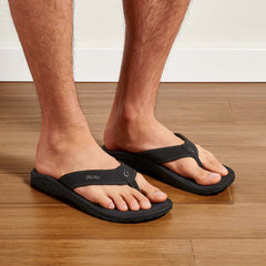OluKai Men | OluKai ‘Ohana - Black / Dark Shadow | Men's Beach Sandals