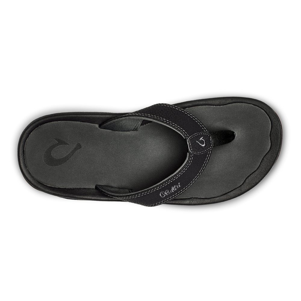 OluKai Men | OluKai ‘Ohana - Black / Dark Shadow | Men's Beach Sandals