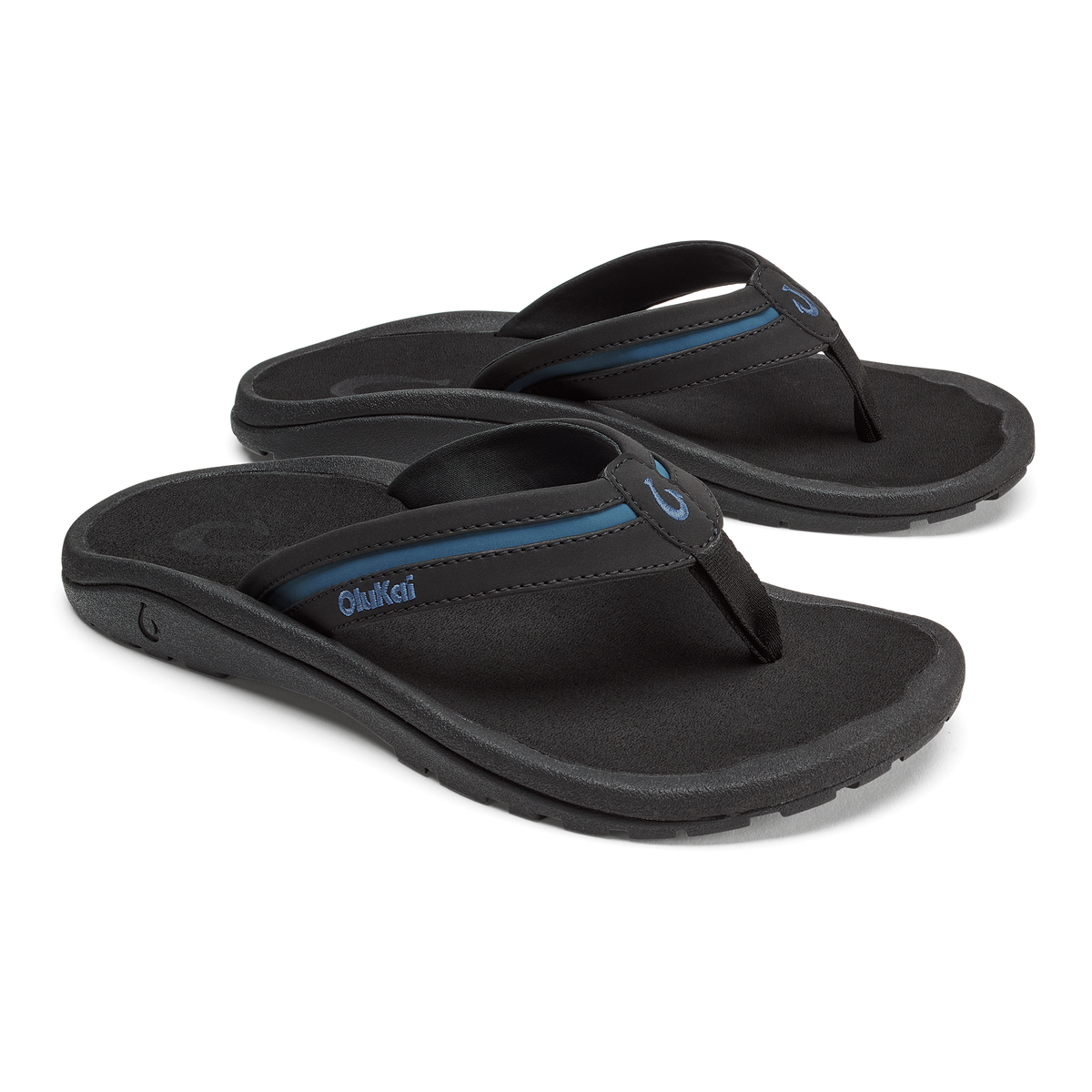 OluKai Men | ʻOhana Pālua - Black / Slate Blue