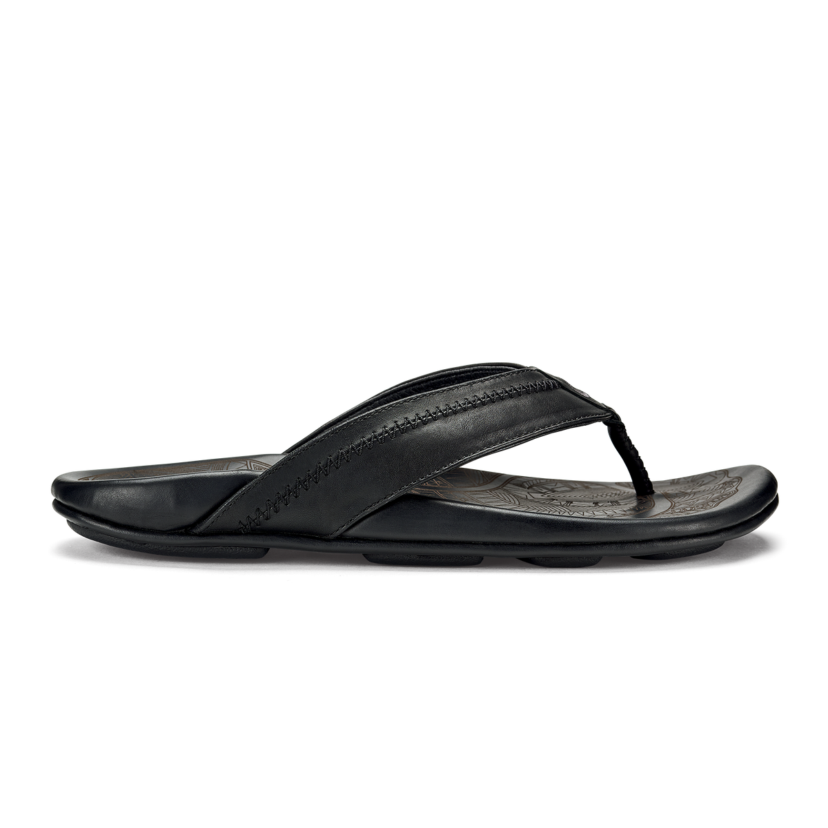 OluKai Men | Hiapo - Lava Rock Men’s Leather Beach Sandals