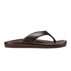 OluKai Men | ‘Ilikai Men‘s Leather Beach Sandals - Dark Wood