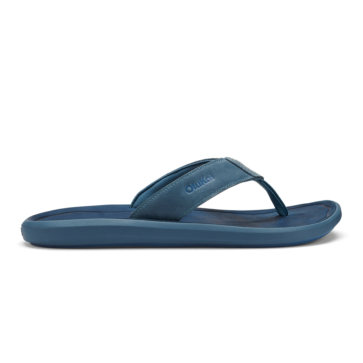 OluKai Men | Pili Men’s Waterproof Leather Sandals - Blue Fog / Coastal Blue