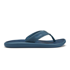 OluKai Men | Pili Men’s Waterproof Leather Sandals - Blue Fog / Coastal Blue