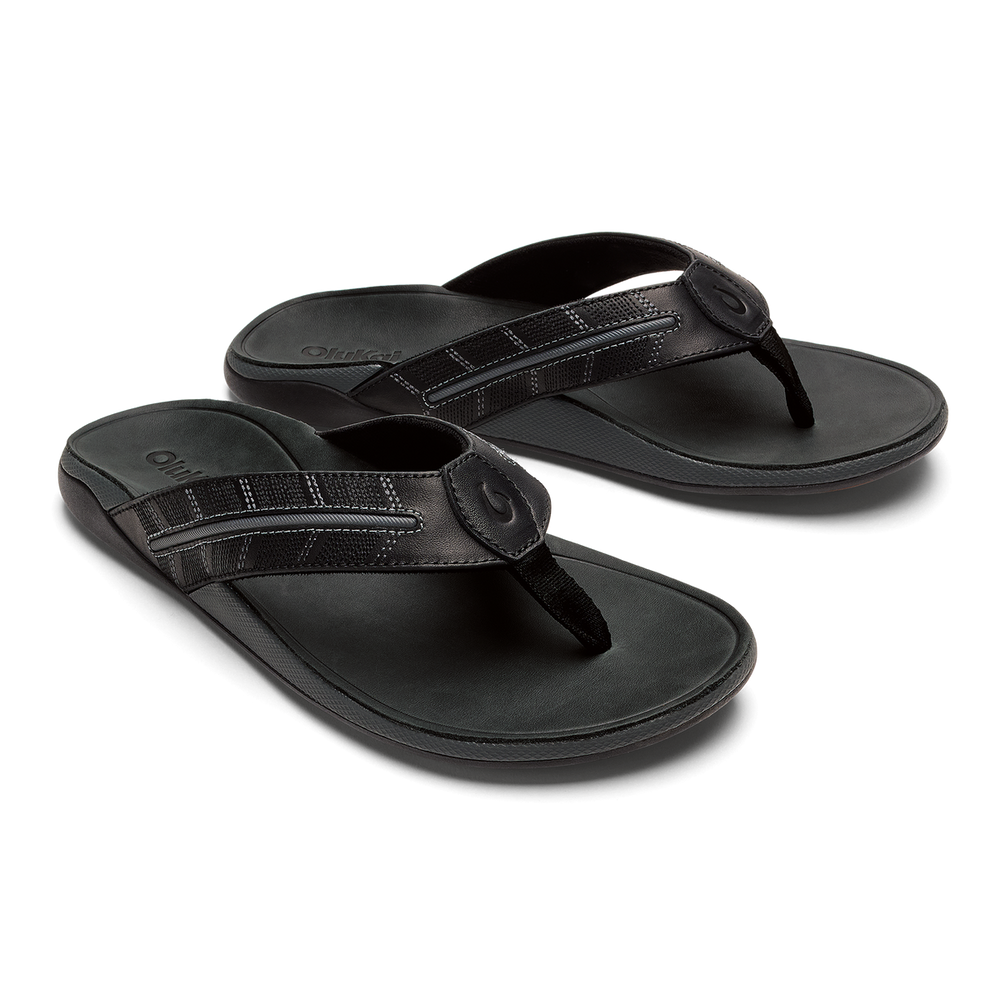 OluKai Men|New Arrivals | Tuahine Palm - Lava Rock / Dk Shadow