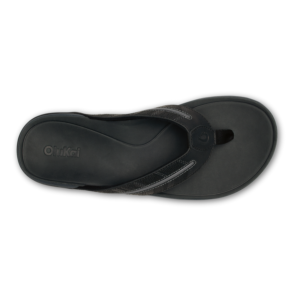 OluKai Men|New Arrivals | Tuahine Palm - Lava Rock / Dk Shadow