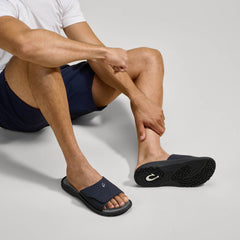 OluKai Men | OluKai Nalu Slide - Trench Blue / Charcoal | Men's Sandals