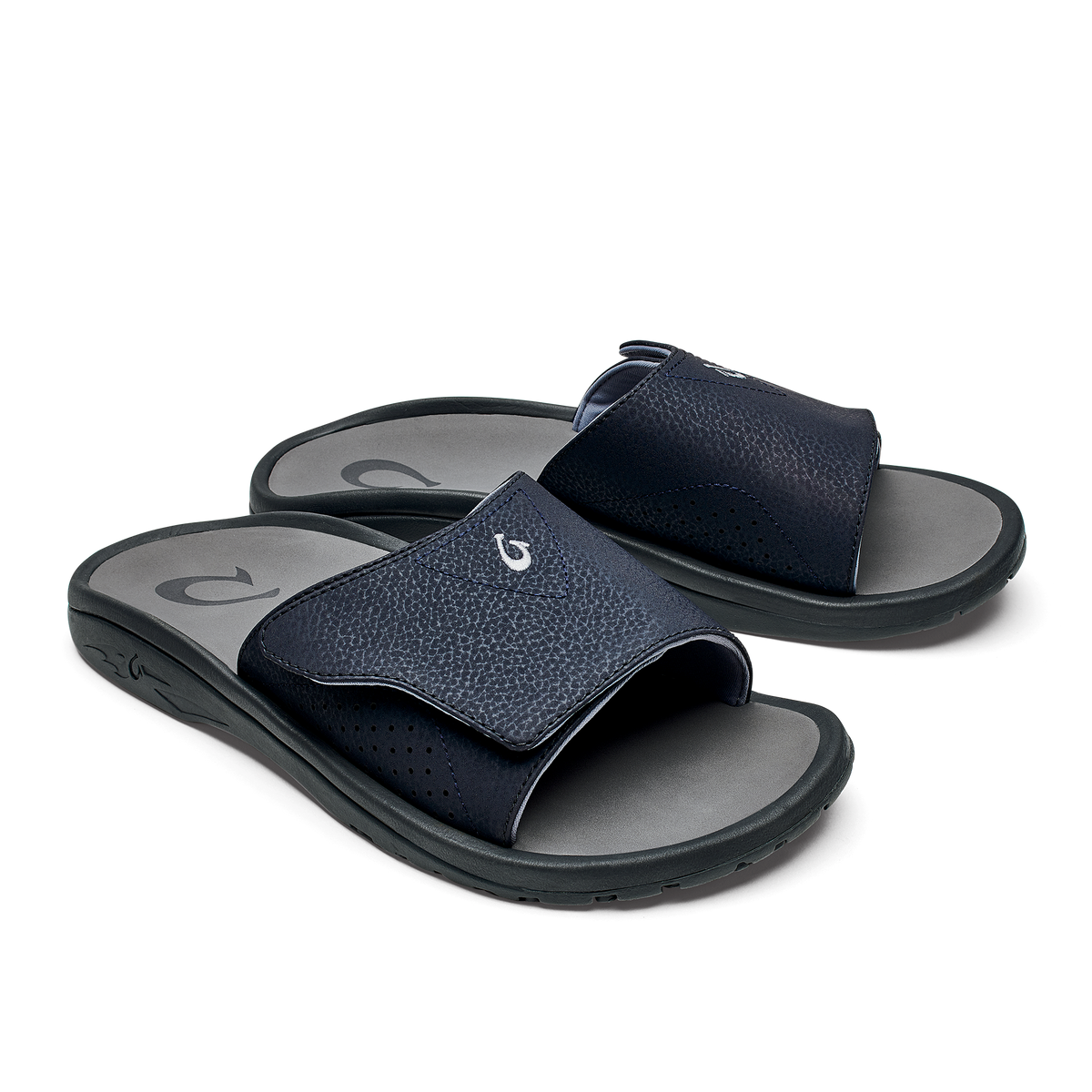 OluKai Men | OluKai Nalu Slide - Trench Blue / Charcoal | Men's Sandals