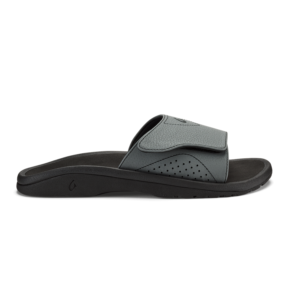 OluKai Men|New Arrivals | Nalu Slide - Rock / Black