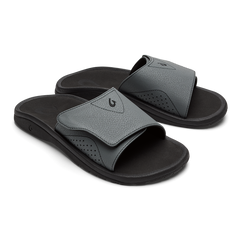 OluKai Men|New Arrivals | Nalu Slide - Rock / Black