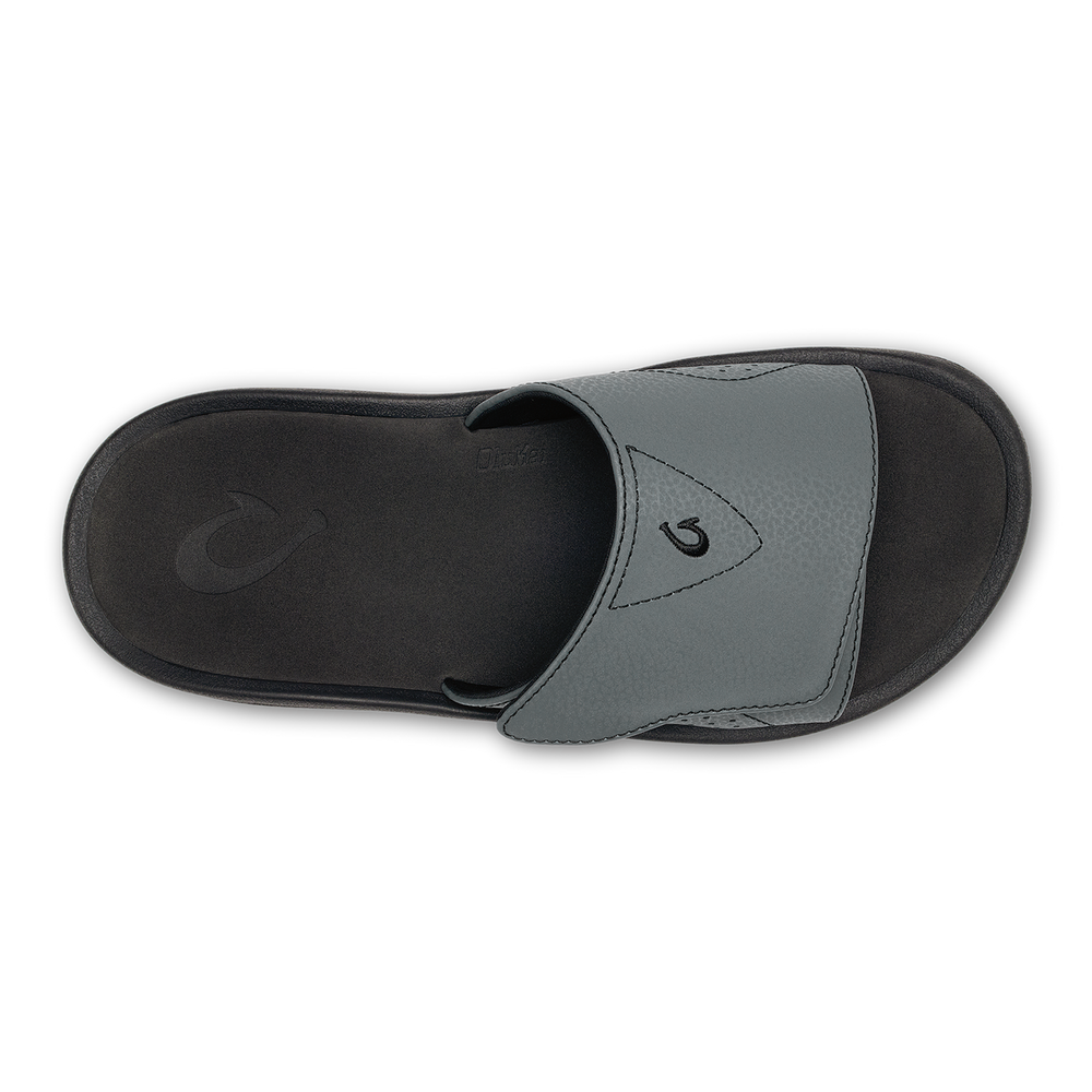 OluKai Men|New Arrivals | Nalu Slide - Rock / Black