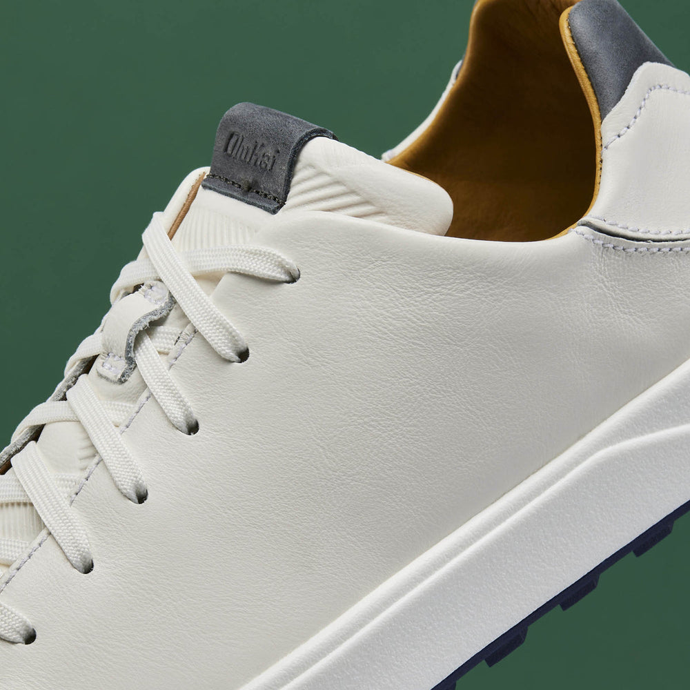 OluKai Men | Wai‘alae Men’s Waterproof Leather Golf Shoes - White