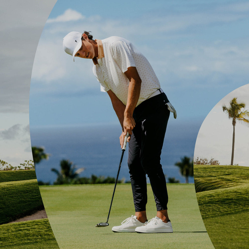 OluKai Men | Wai‘alae Men’s Waterproof Leather Golf Shoes - White