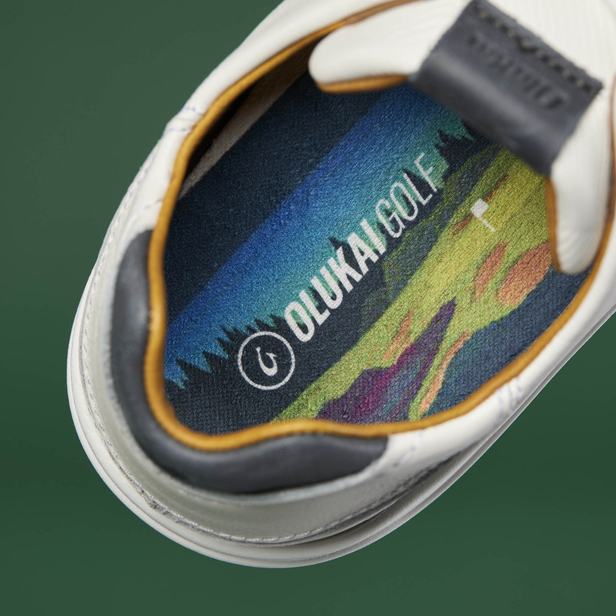 OluKai Men | Wai‘alae Men’s Waterproof Leather Golf Shoes - White