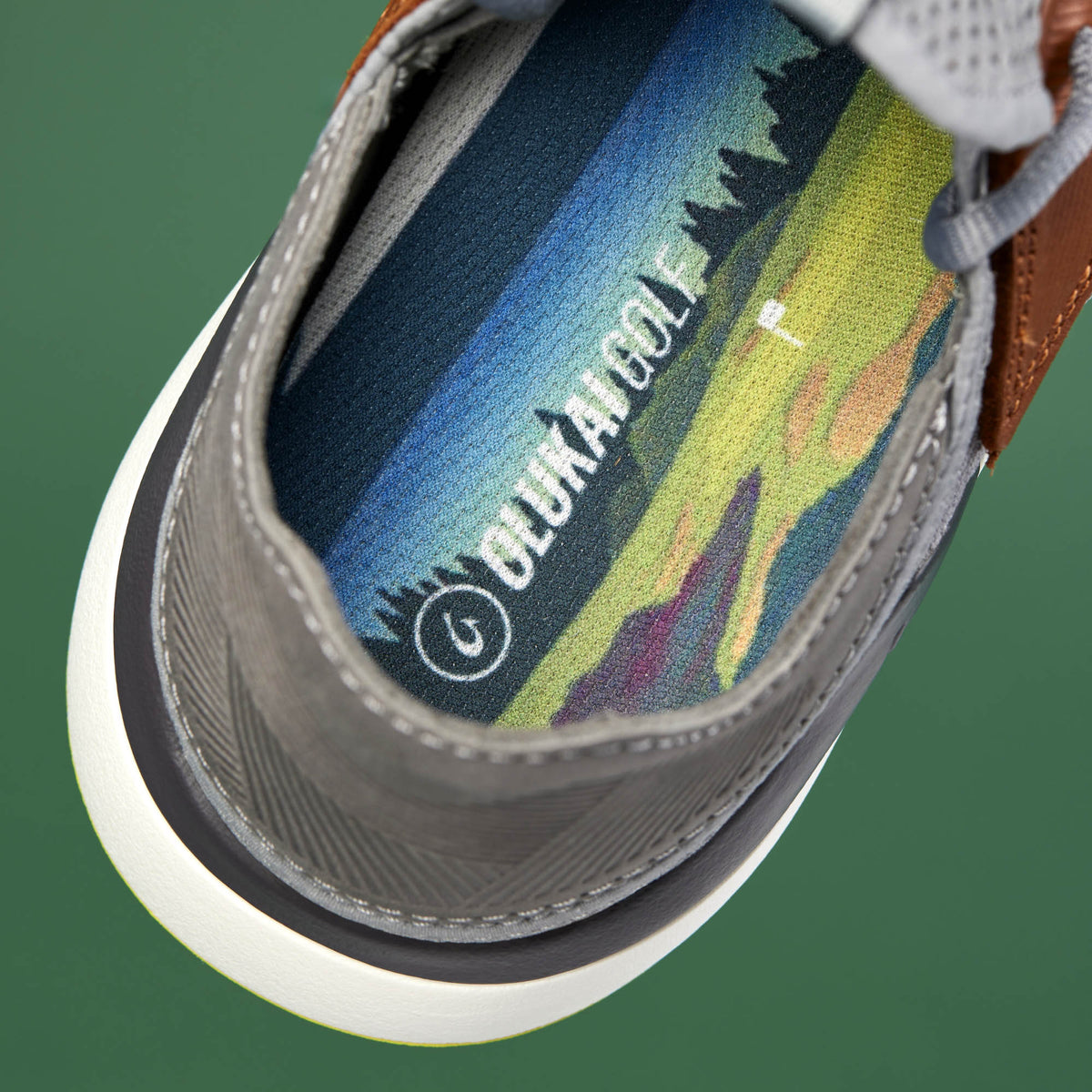 OluKai Men | Manele Men’s Breathable Golf Shoes - Poi / Charcoal