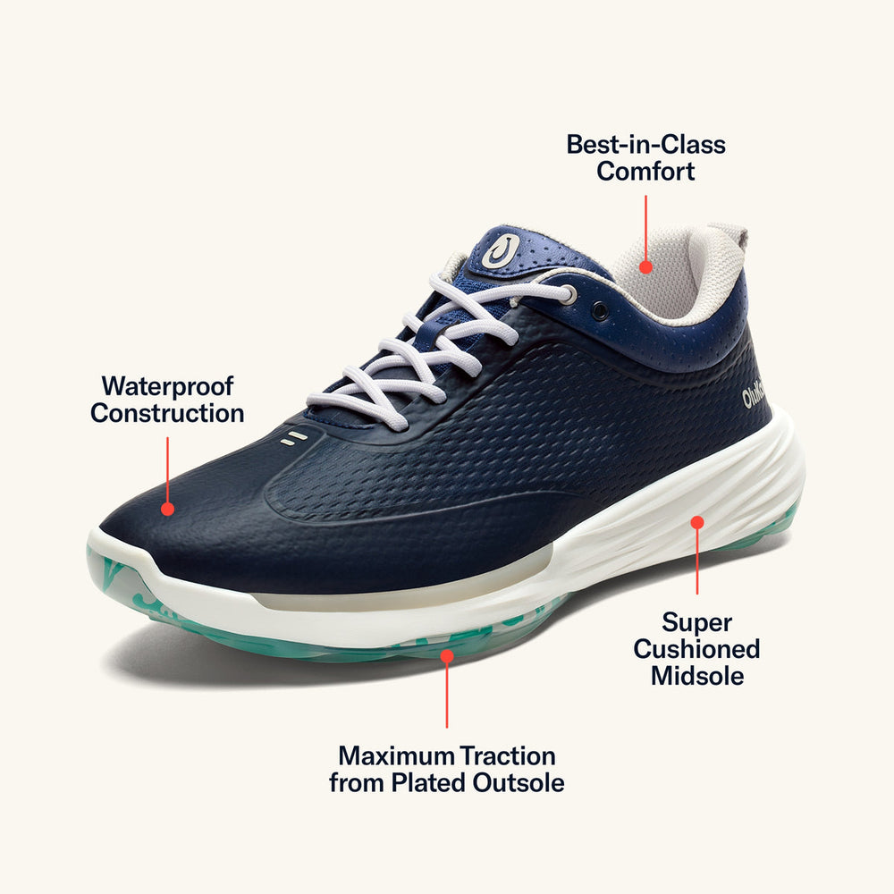 OluKai Men | Mākena Men’s Waterproof Golf Shoes - Mood Indigo
