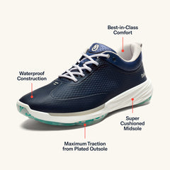 OluKai Men | Mākena Men’s Waterproof Golf Shoes - Mood Indigo