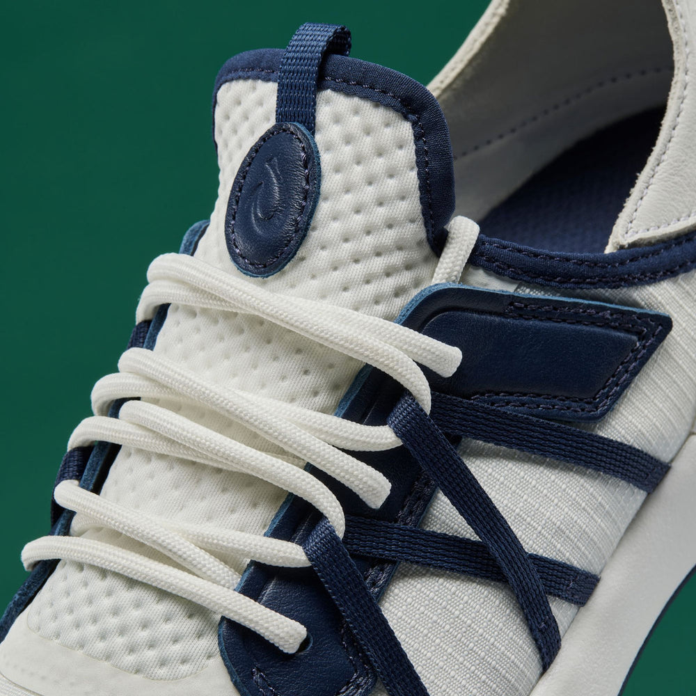 OluKai Men | Manele Men’s Breathable Golf Shoes - Bright White / Mood Indigo