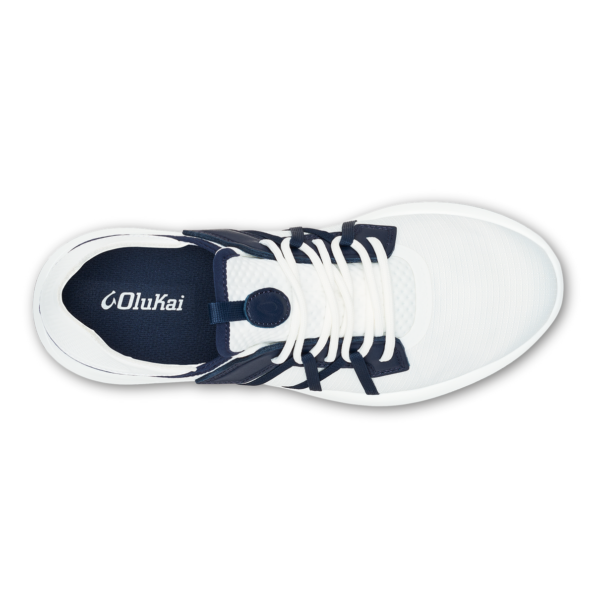 OluKai Men | Manele Men’s Breathable Golf Shoes - Bright White / Mood Indigo
