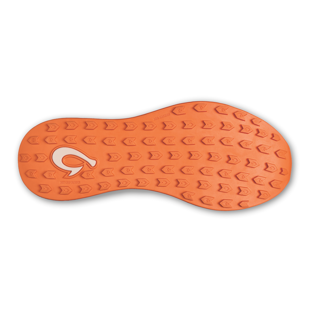 OluKai Men | Manele Men’s Breathable Golf Shoes - Pale Moss / Molten Orange