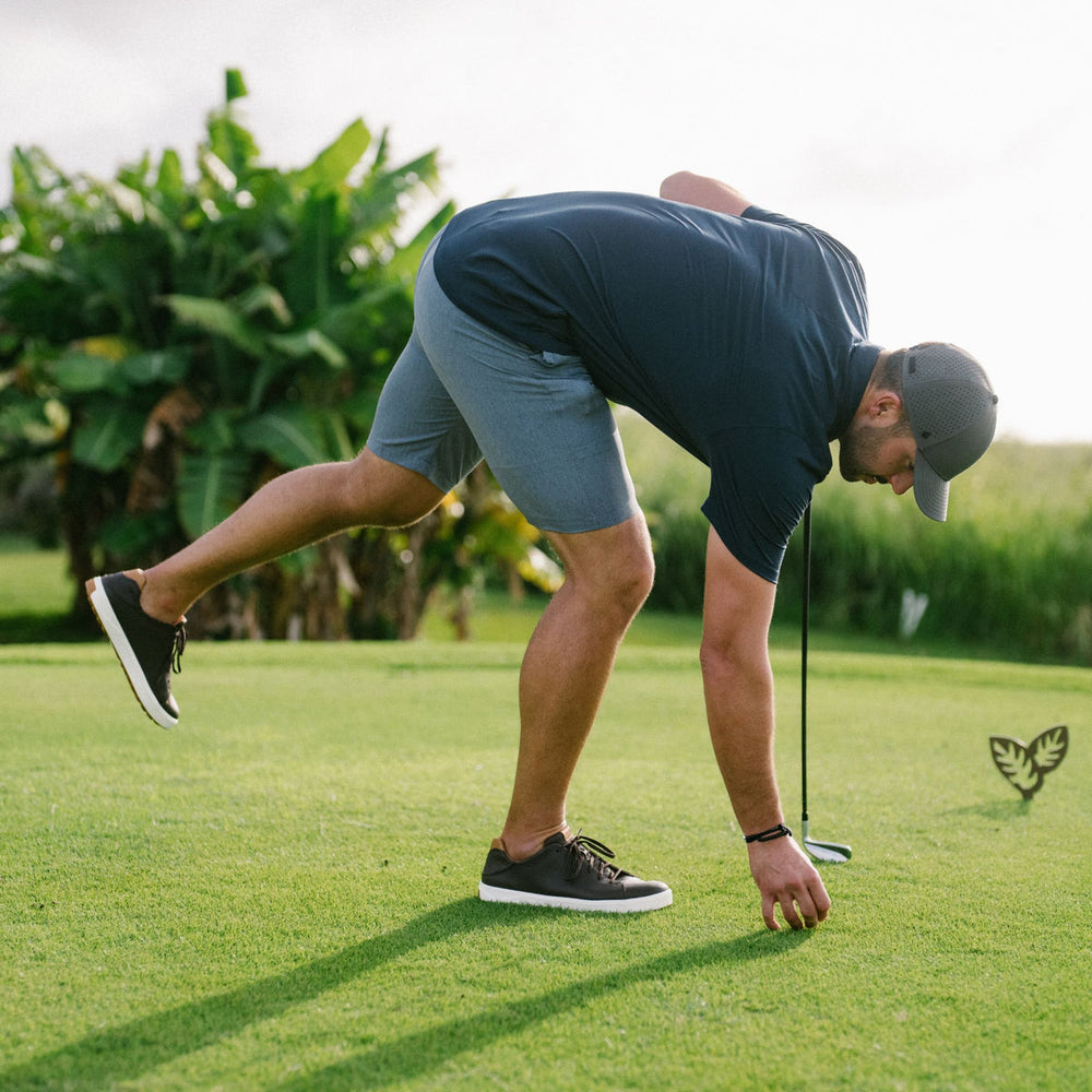 OluKai Men | Wai‘alae Men’s Waterproof Leather Golf Shoes - Black