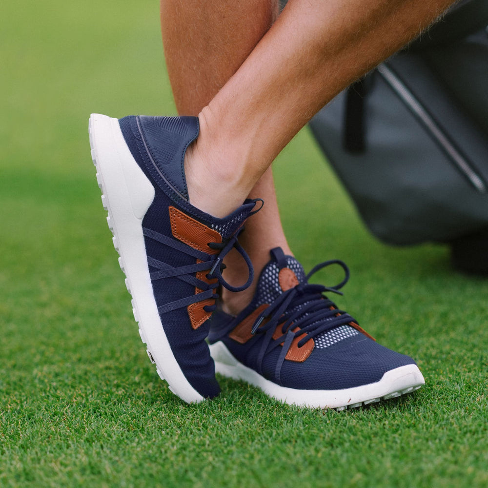 OluKai Men | Manele Men’s Breathable Golf Shoes - Trench Blue