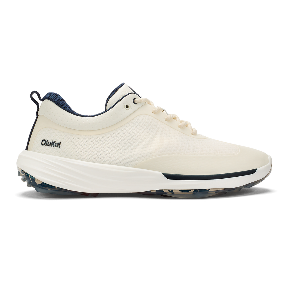 OluKai Men | Mākena Men’s Waterproof Golf Shoes - White Sand
