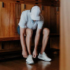 OluKai Men | Mākena Men’s Waterproof Golf Shoes - White Sand