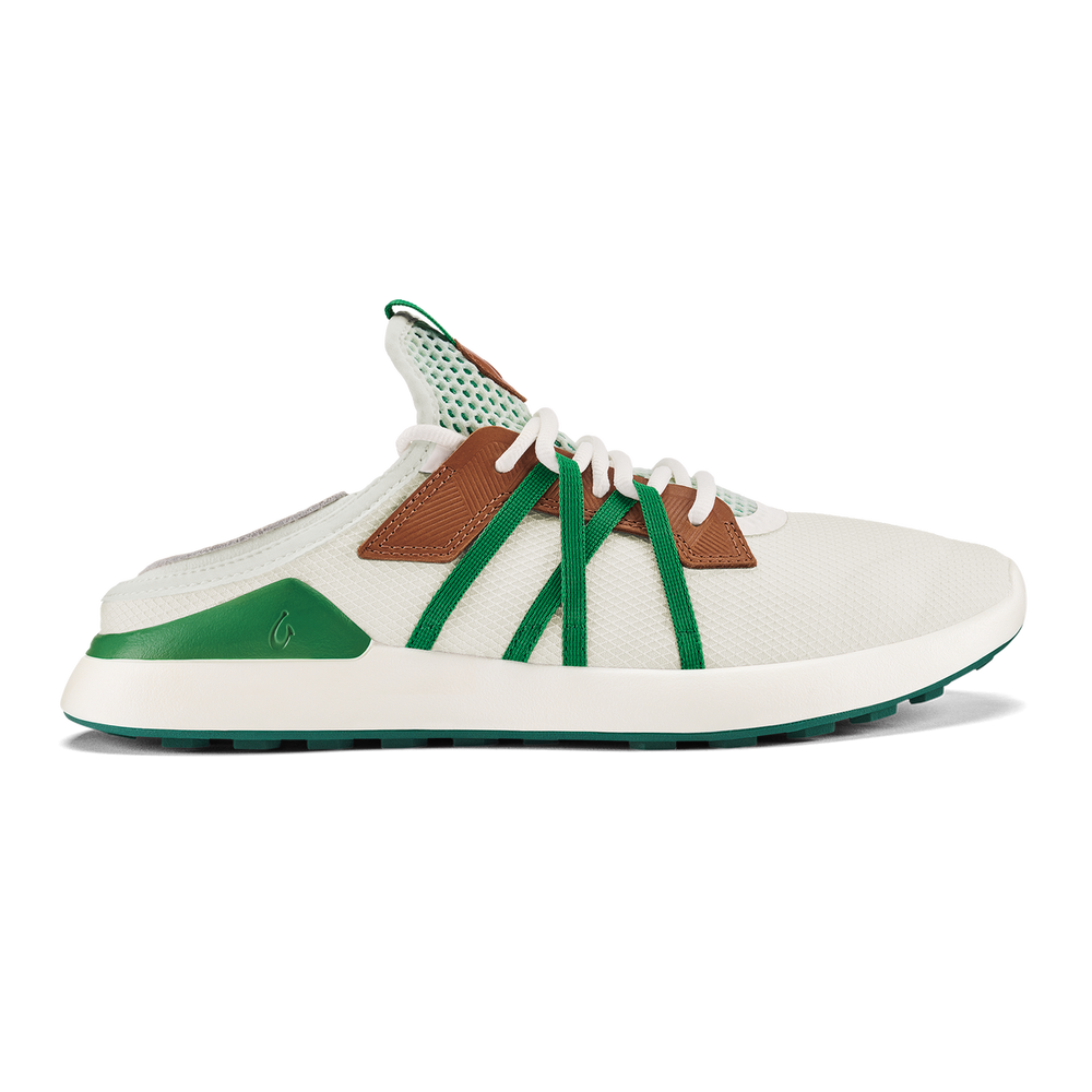 OluKai Men | Manele Men’s Breathable Golf Shoes - White / Bamboo