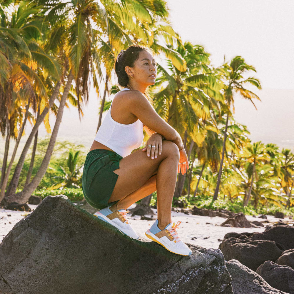 OluKai Women | Wailuku Women’s Athletic Shoes - Bright White / Sea Ice