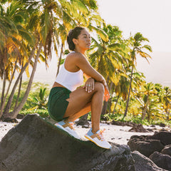 OluKai Women | Wailuku Women’s Athletic Shoes - Bright White / Sea Ice