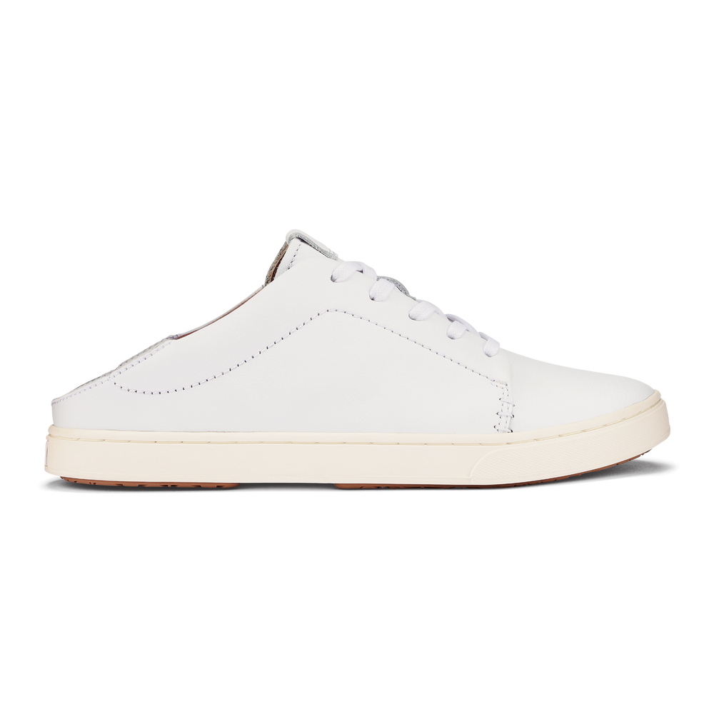 OluKai Women | Pehuea Lī ‘Ili Women's Leather Sneakers - White