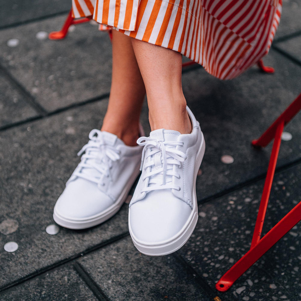 OluKai Women | Pehuea Lī ‘Ili Women's Leather Sneakers - White
