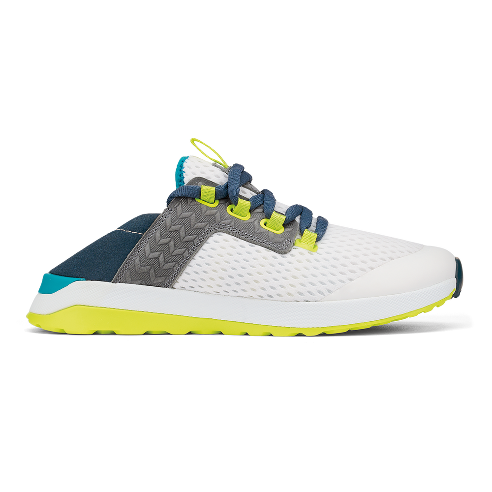 OluKai Women | Wailuku Women’s Athletic Shoes - Bright White / Lagoon