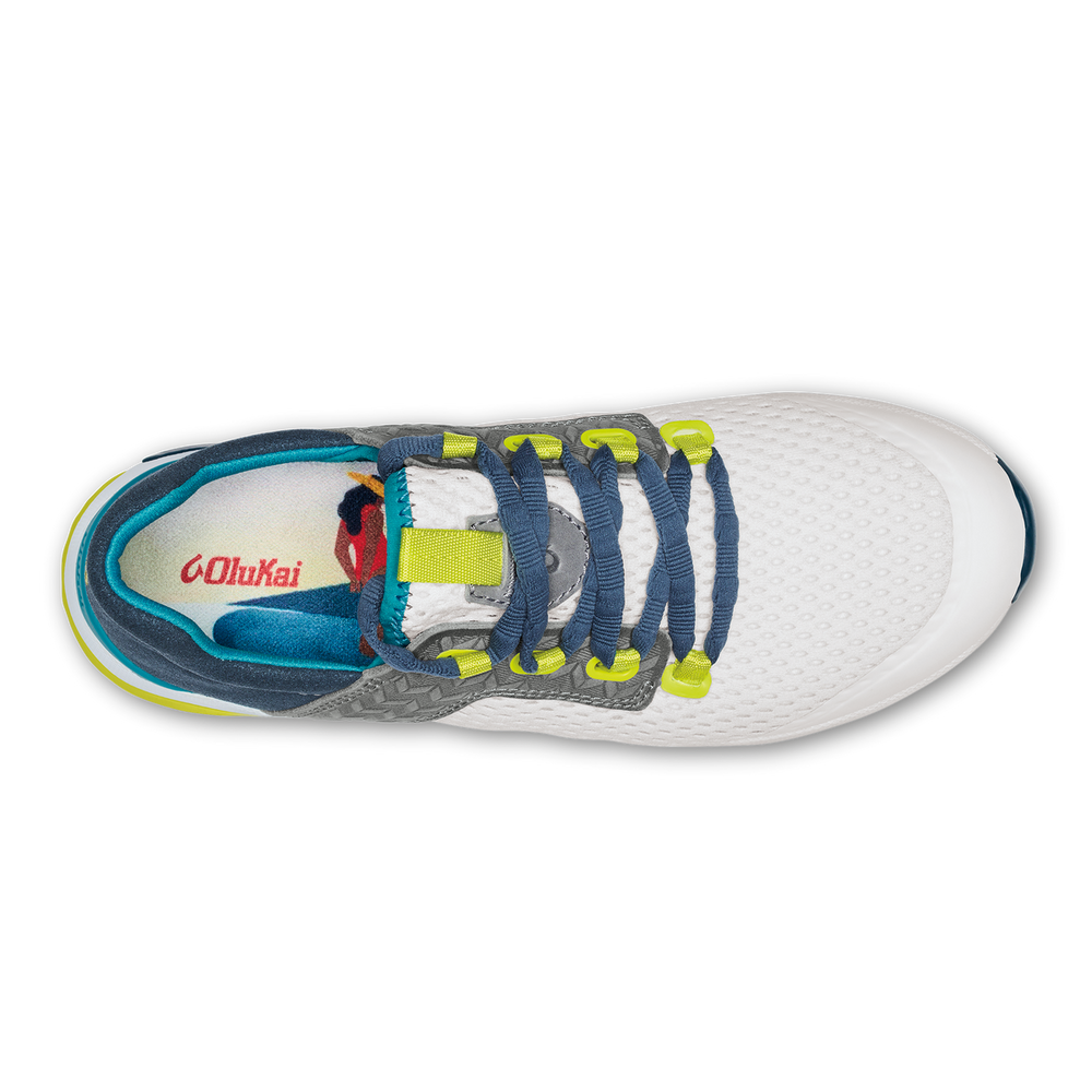 OluKai Women | Wailuku Women’s Athletic Shoes - Bright White / Lagoon