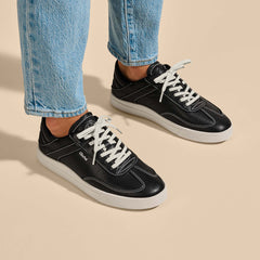 OluKai Women | Hā‘upu Women’s Leather Sneakers - Onyx