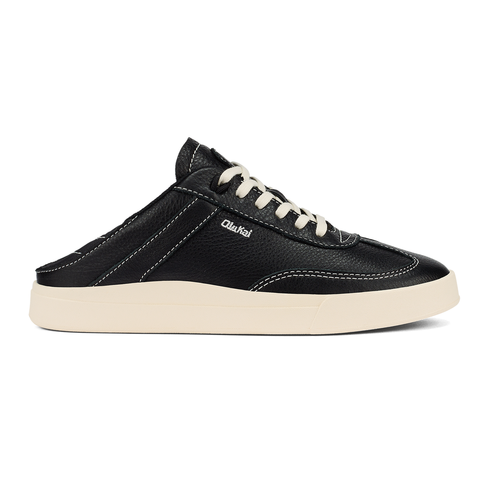 OluKai Women | Hā‘upu Women’s Leather Sneakers - Onyx