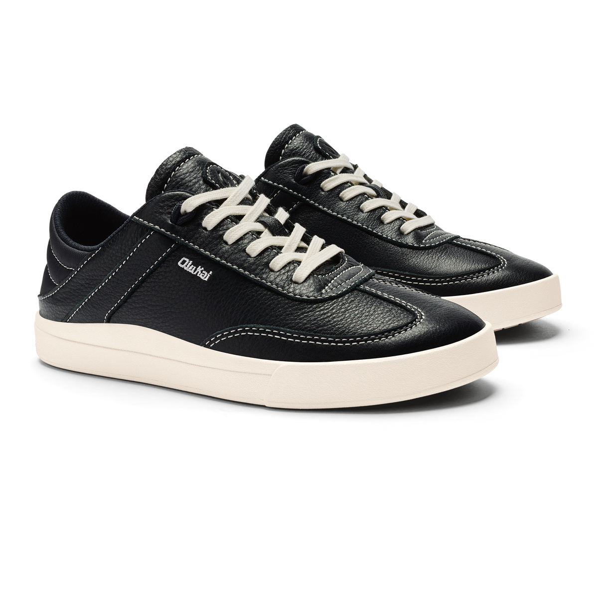 OluKai Women | Hā‘upu Women’s Leather Sneakers - Onyx