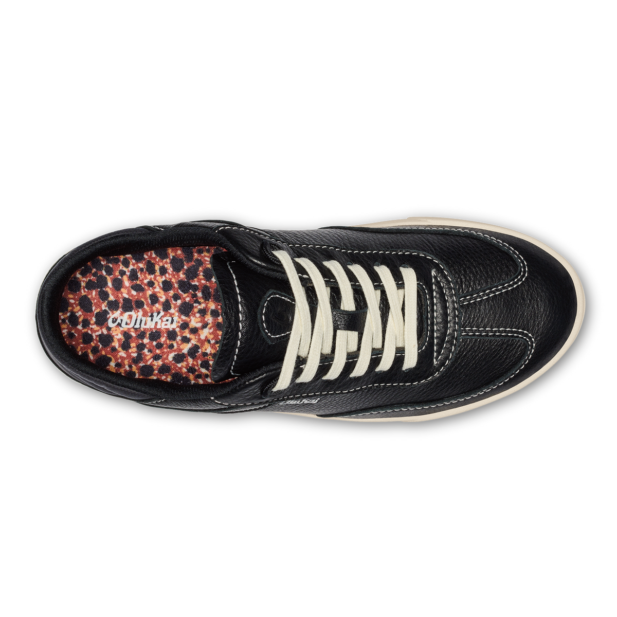 OluKai Women | Hā‘upu Women’s Leather Sneakers - Onyx