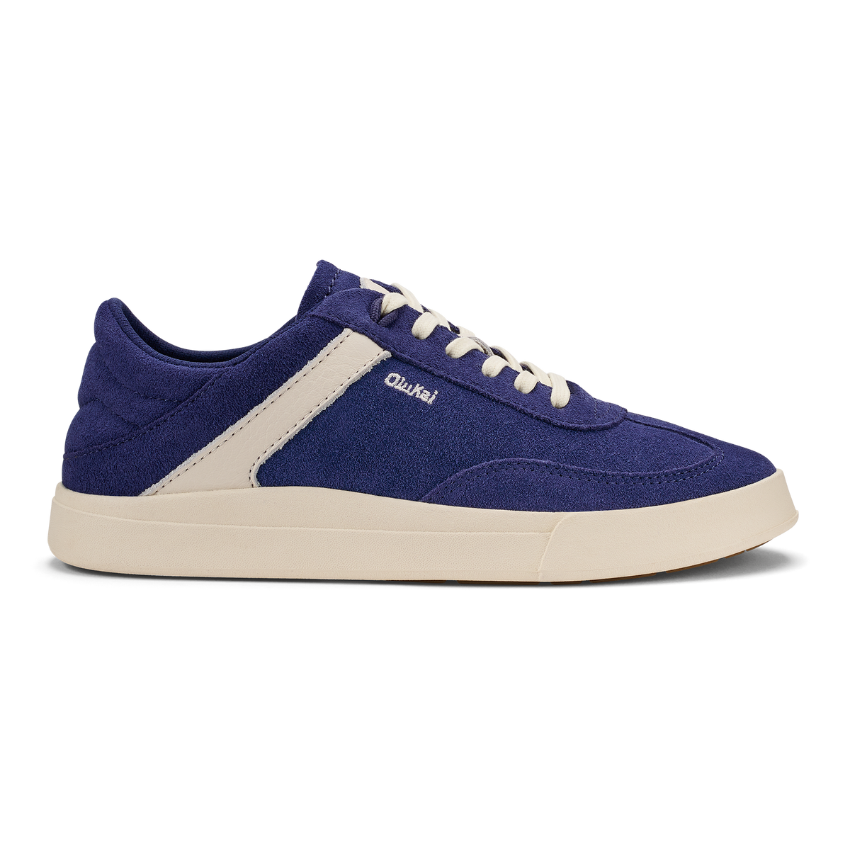 OluKai Women | Hā‘upu Women’s Leather Sneakers - Navy / Off White