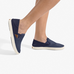 OluKai Women | Pehuea Women's Breathable Slip-On Sneakers - Trench Blue