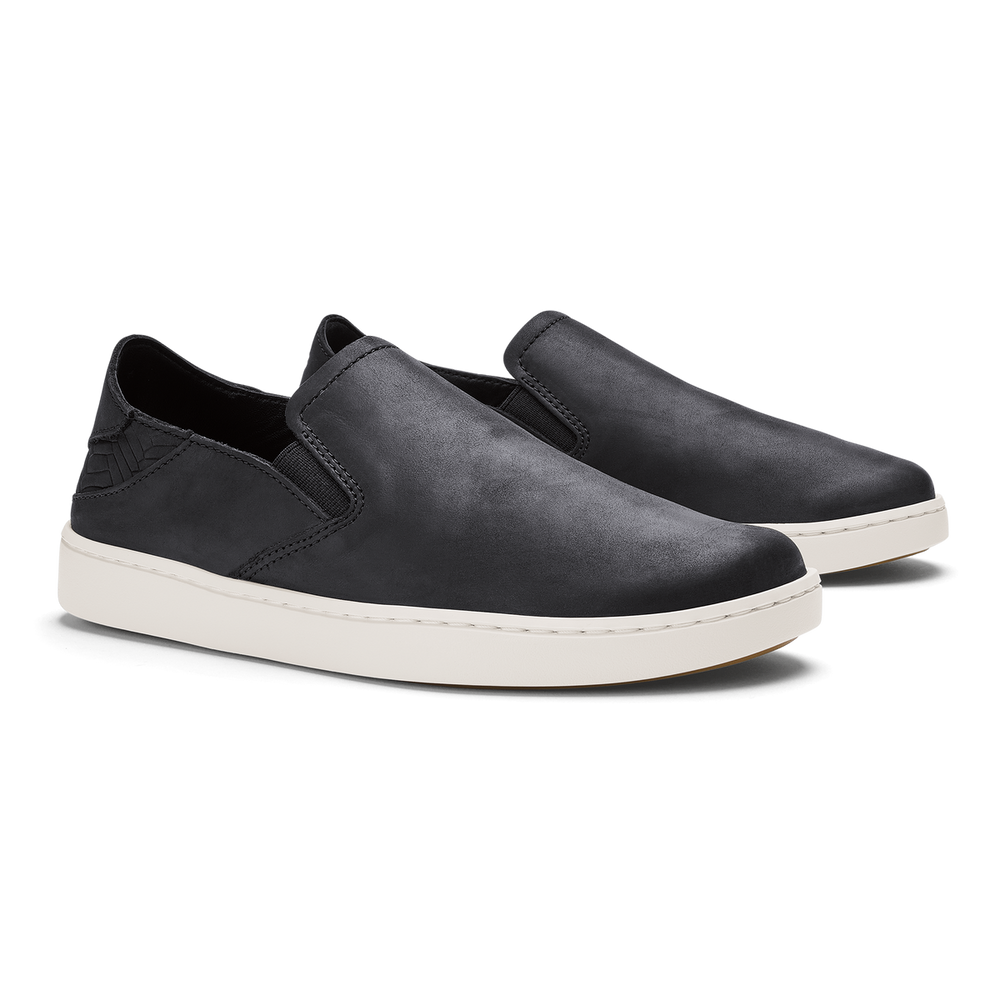 OluKai Women | Pehuea Leather - Onyx / Onyx